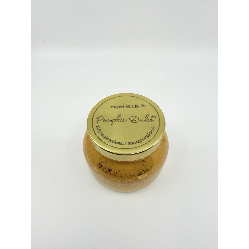 Anthropologie Capri Blue PUMPKIN DULCE Glitz Candle Ombre 8 Oz NEW FREE SHIP